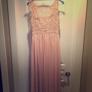 Blush maxi dress